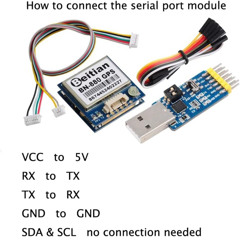 BN-880 GPS Module U8 with Flash HMC5883L Compass + GPS Active Antenna Support GPS Glonass Beidou Car Navigation for Arduino Raspberry Pi Aircraft Pixhawk APM Flight Controller - 图片 6