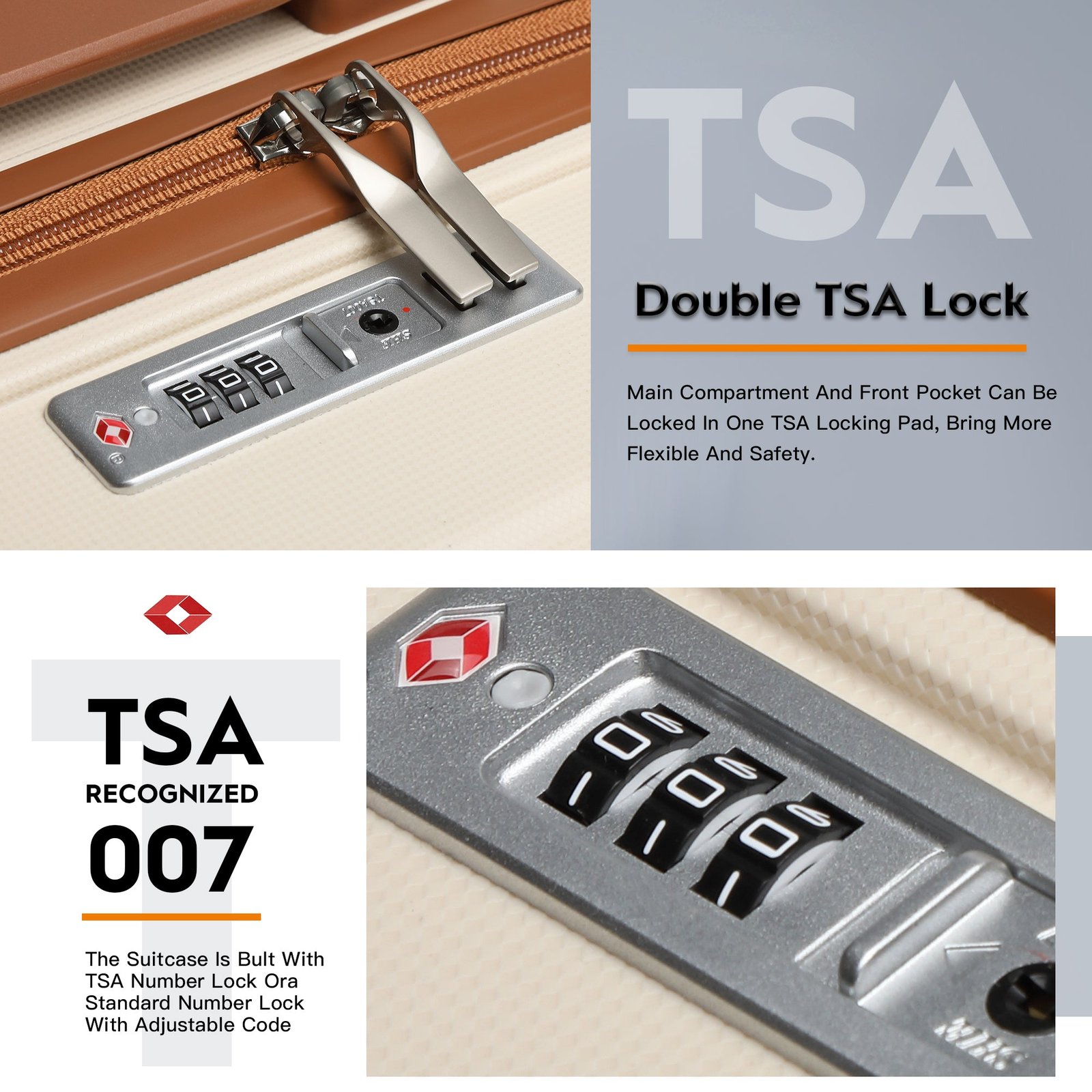 Perfect Travel Luggage 5 Piece Sets TR005 - 图片 8