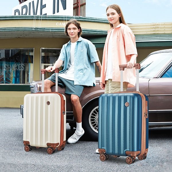 6 Pieces Set 18/20/24/28 INCH Carry On Luggage Set TR007 Plus with Cup Holder and USB Port - 图片 2