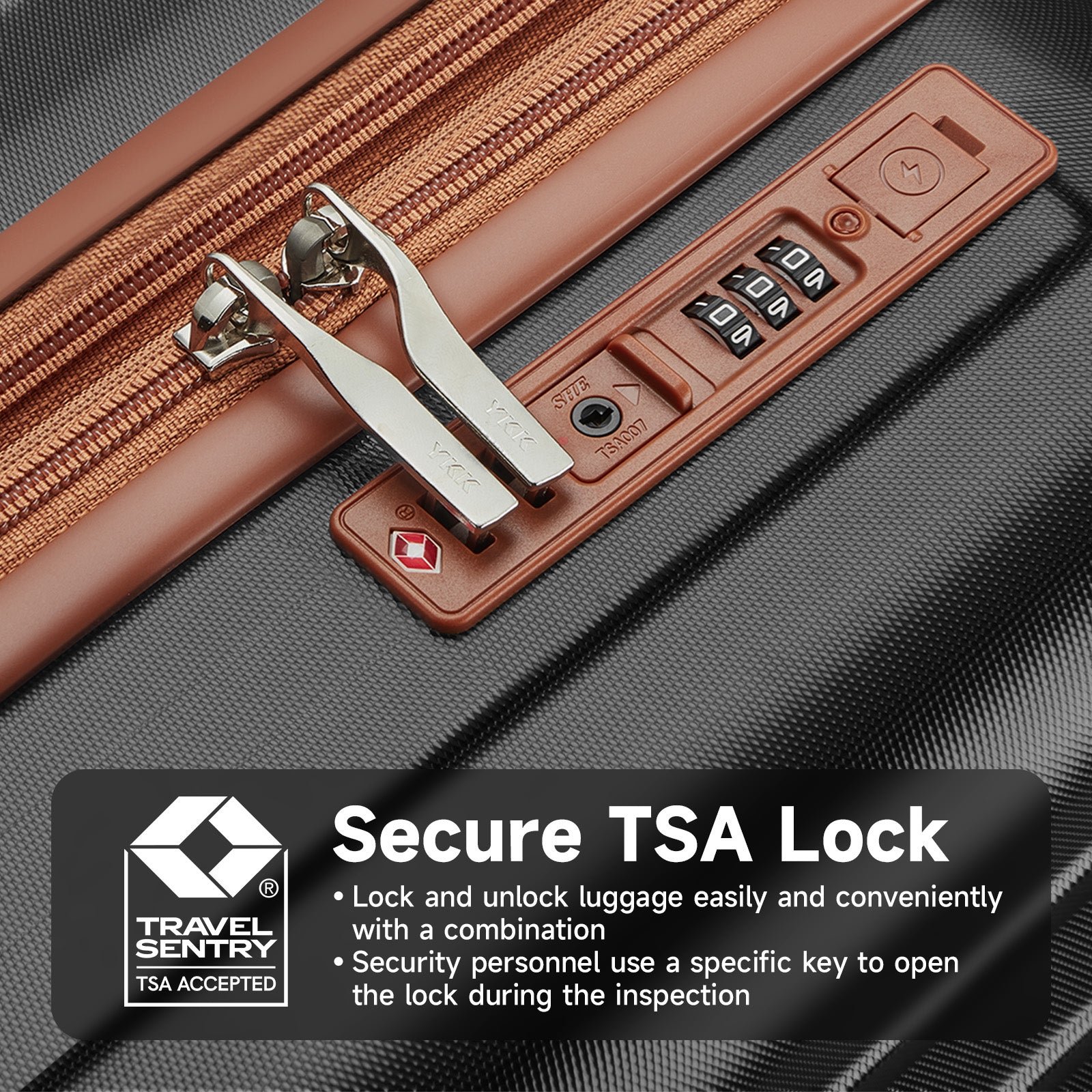 6 Pieces Set 18/20/24/28 INCH Carry On Luggage Set TR007 Plus with Cup Holder and USB Port - 图片 10