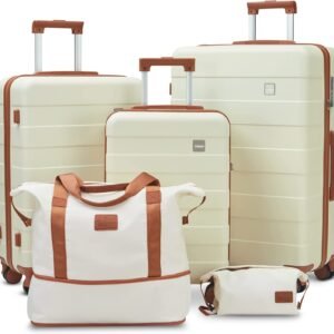 5 Piece Set 20/24/28 Inch Lightweight Hard Shell Luggage Set TR003